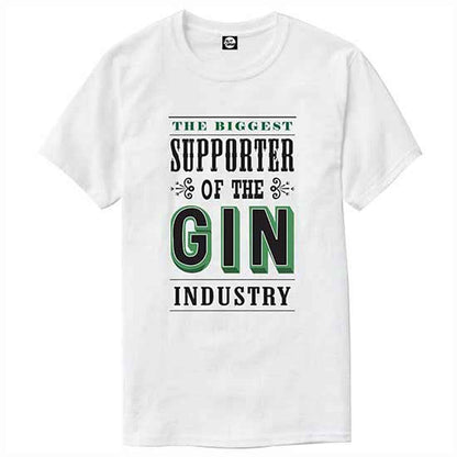 Nutcase Designer Round Neck Men's T-Shirt Wrinkle-Free Poly Cotton Tees - Supporter of The Gin Nutcase