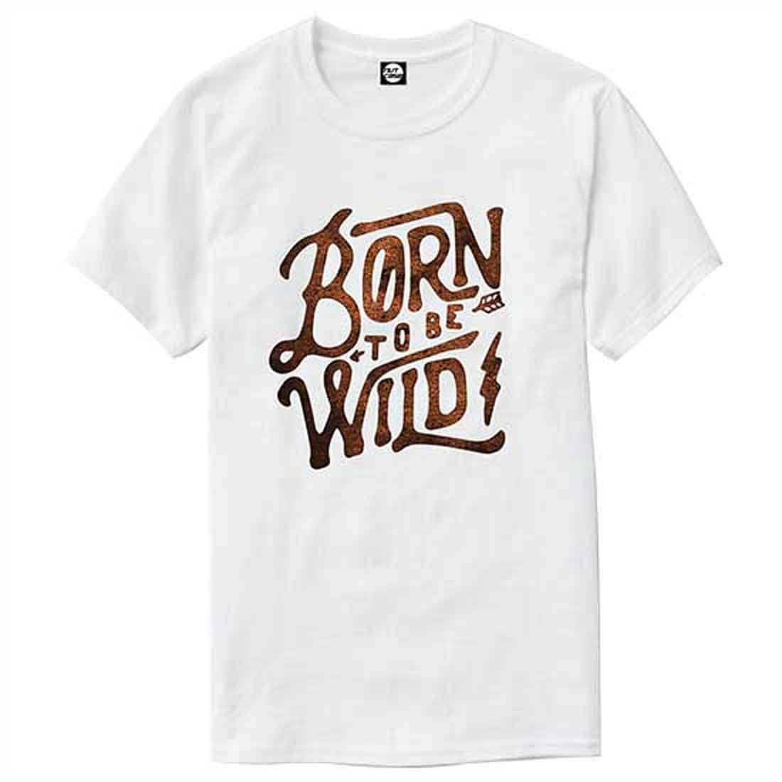 Nutcase Designer Round Neck Men's T-Shirt Wrinkle-Free Poly Cotton Tees - Born to Be Wild Nutcase