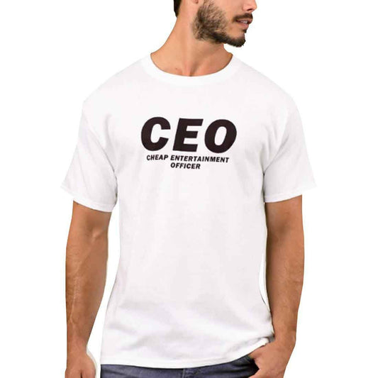Nutcase Designer Round Neck Men's T-Shirt Wrinkle-Free Poly Cotton Tees - CEO Nutcase