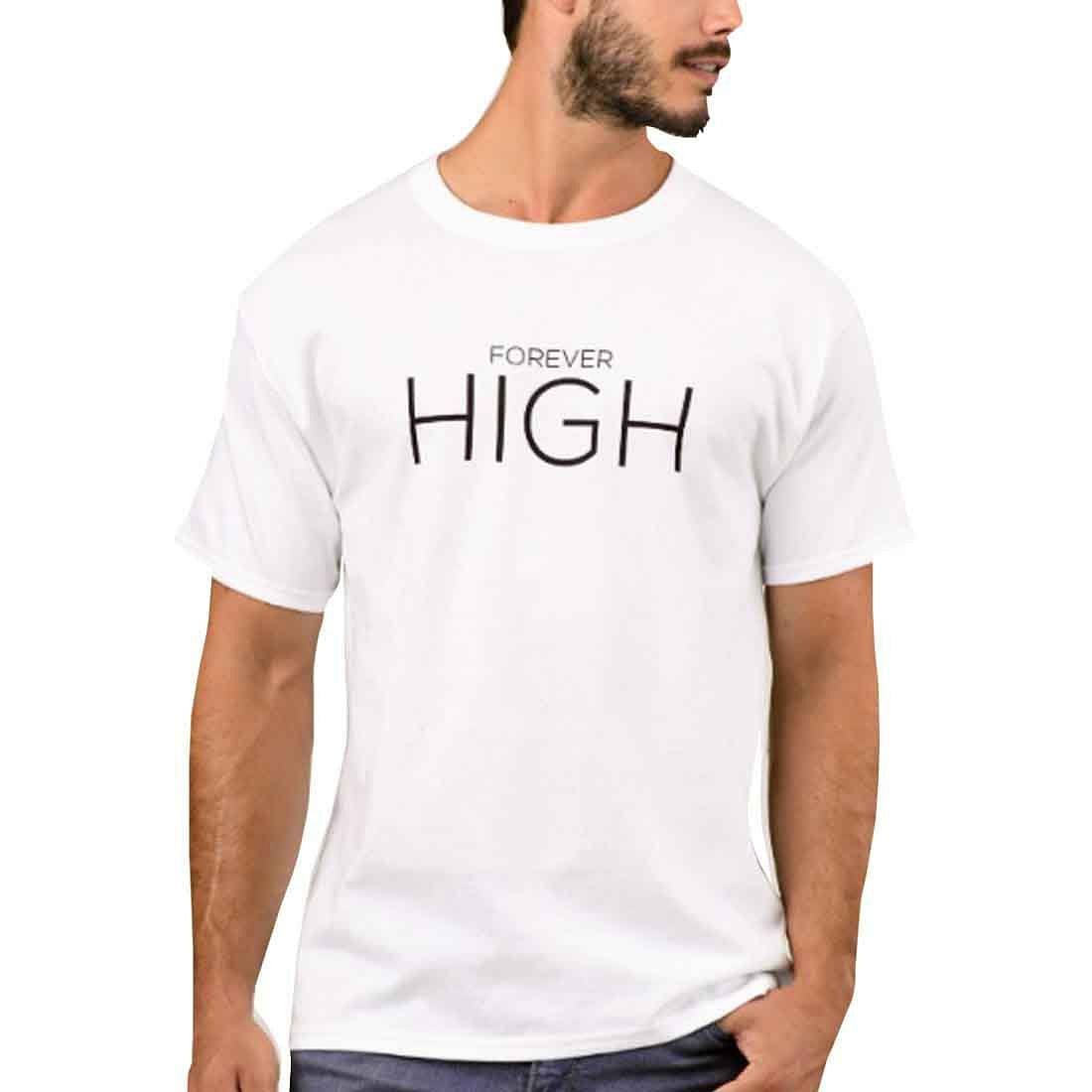 Nutcase Designer Round Neck Men's T-Shirt Wrinkle-Free Poly Cotton Tees - High Nutcase