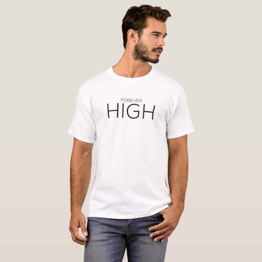 Nutcase Designer Round Neck Men's T-Shirt Wrinkle-Free Poly Cotton Tees - High Nutcase