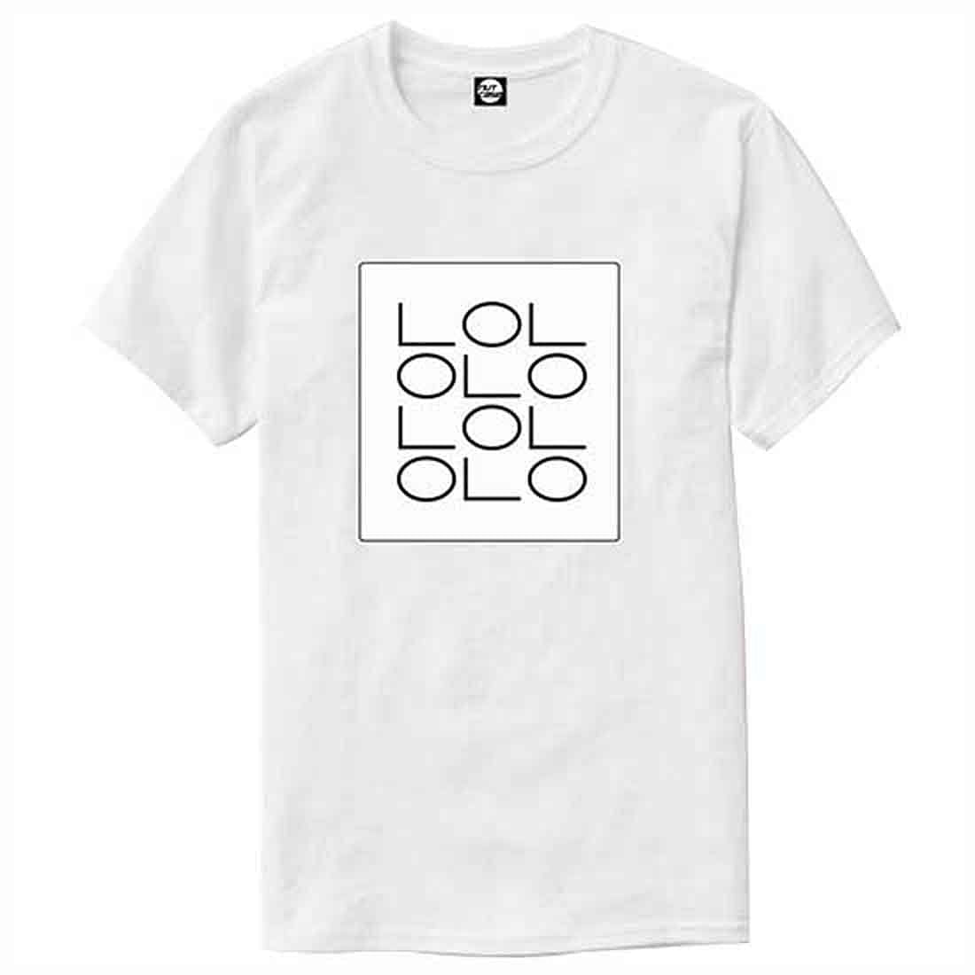 Nutcase Designer Round Neck Men's T-Shirt Wrinkle-Free Poly Cotton Tees - LOL Pattern Nutcase