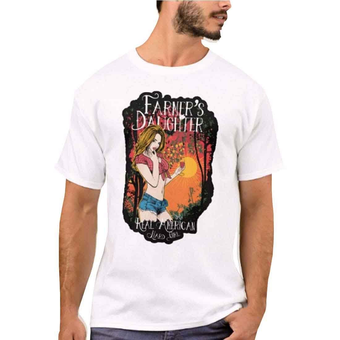 Nutcase Designer Round Neck Men's T-Shirt Wrinkle-Free Poly Cotton Tees - Farmers Daughter Nutcase