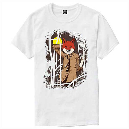 Nutcase Designer Round Neck Men's T-Shirt Wrinkle-Free Poly Cotton Tees - Fox Hip Nutcase