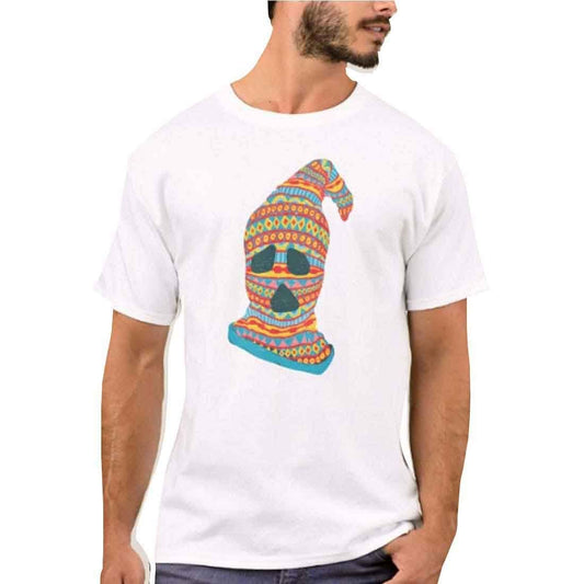 Nutcase Designer Round Neck Men's T-Shirt Wrinkle-Free Poly Cotton Tees - Ghost Face Nutcase