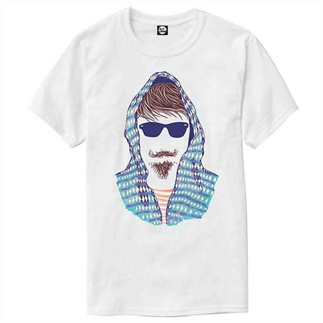 Nutcase Designer Round Neck Men's T-Shirt Wrinkle-Free Poly Cotton Tees - Hipster Style Nutcase