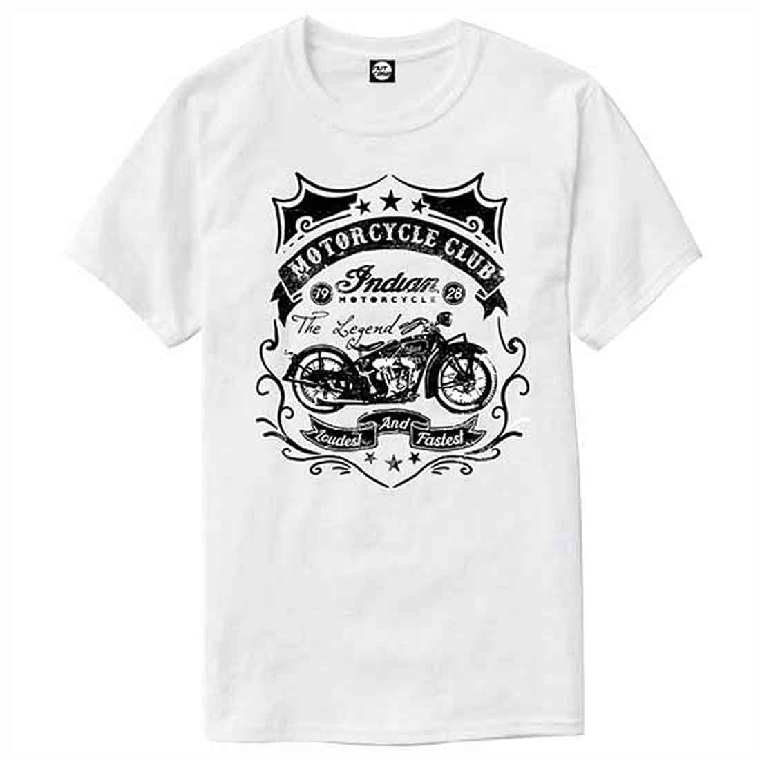 Nutcase Designer Round Neck Men's T-Shirt Wrinkle-Free Poly Cotton Tees - Motorcycle Club Nutcase