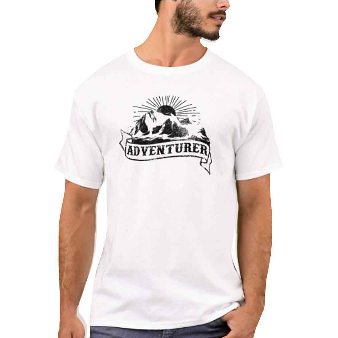 Nutcase Designer Round Neck Men's T-Shirt Wrinkle-Free Poly Cotton Tees - Adventure Nutcase