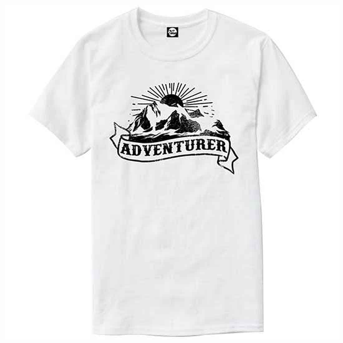 Nutcase Designer Round Neck Men's T-Shirt Wrinkle-Free Poly Cotton Tees - Adventure Nutcase