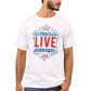 Nutcase Designer Round Neck Men's T-Shirt Wrinkle-Free Poly Cotton Tees - Love is Life Nutcase