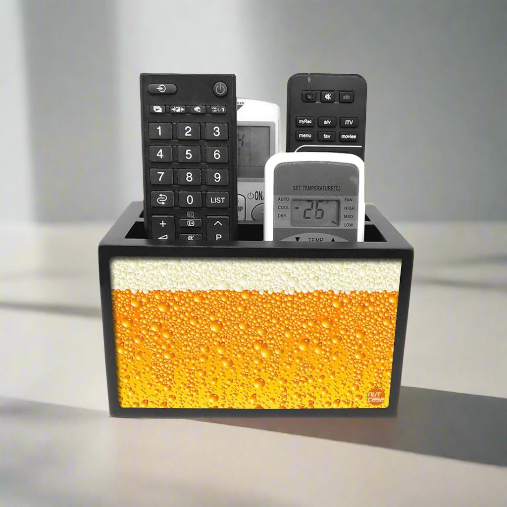 Trendy Remote Control Holder Organizer For TV / AC Remotes -  Beer Nutcase