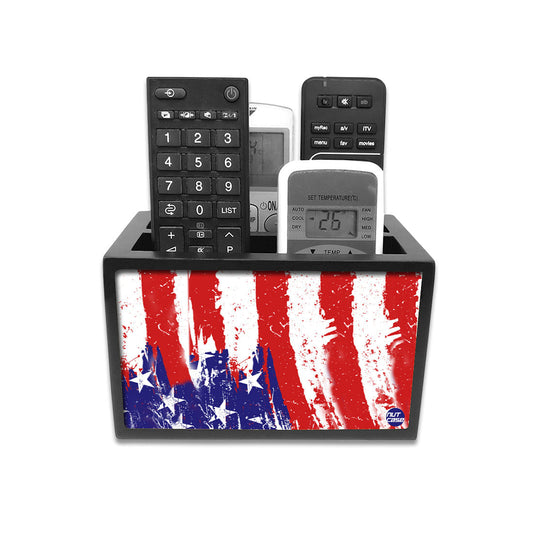 Designer Modern Remote Control stand For TV / AC Remotes -  US Flag Nutcase