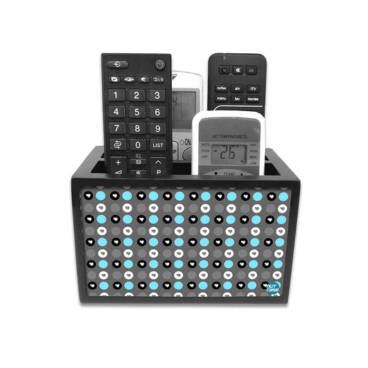 Remote Control Stand Holder Organizer For TV / AC Remotes -  Polka Dots Nutcase
