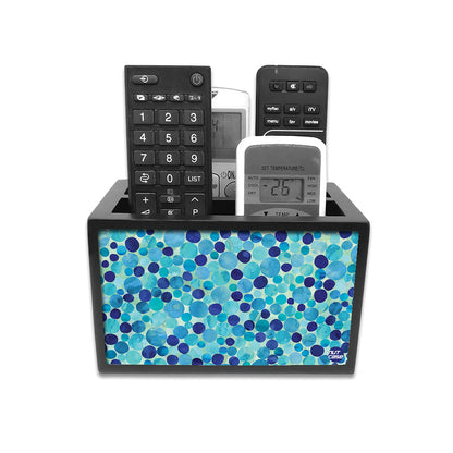 Remote Control Stand Holder Organizer For TV / AC Remotes -  Cool Prints Light Blue Nutcase