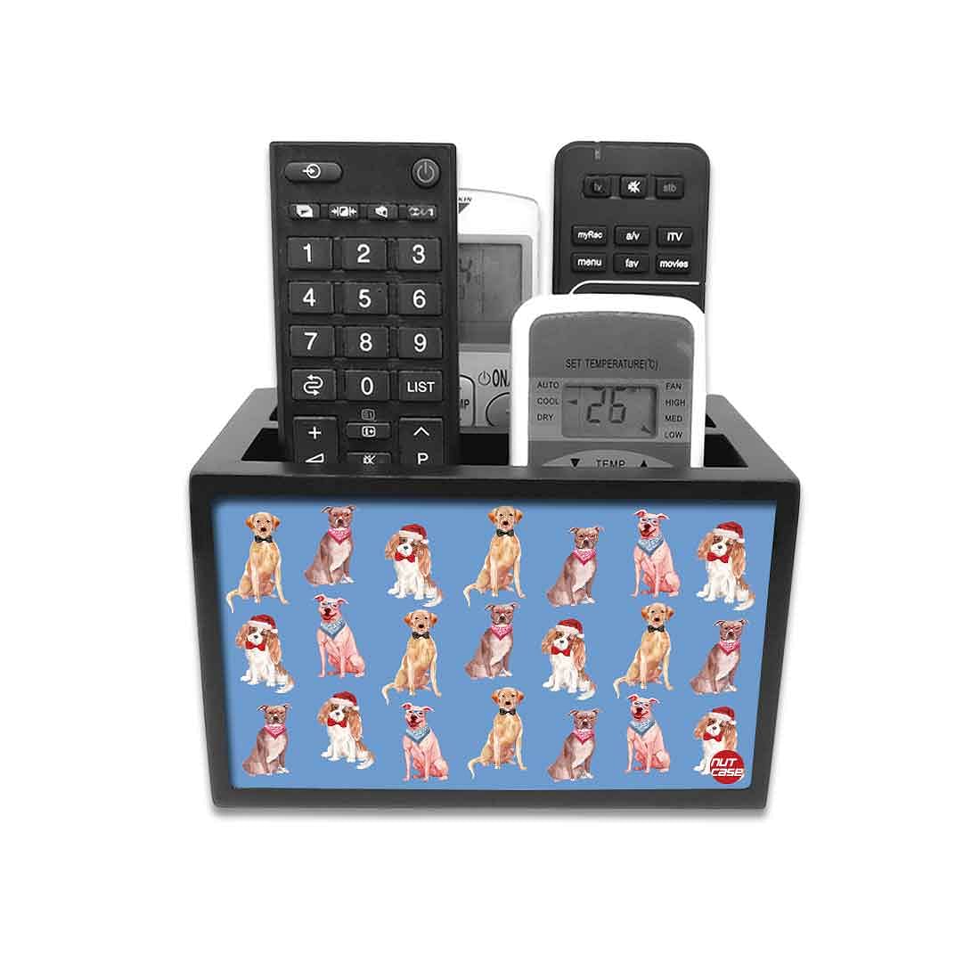 Organizer For TV AC Remotes -Cute Dogs Lowers Nutcase