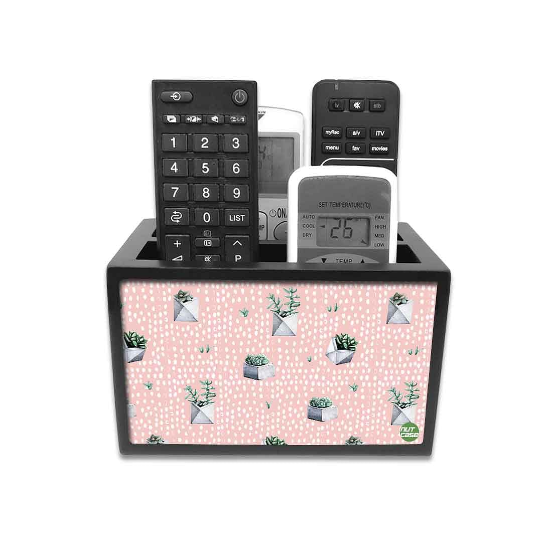 Organizer For TV AC Remotes -Cactus Art Nutcase