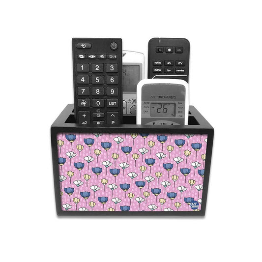 Organizer For TV AC Remotes - PINK AND PURPLE TULIPS Nutcase