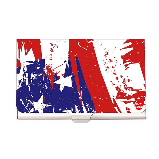 Designer Visiting Card Holder Nutcase - USA Flag Nutcase