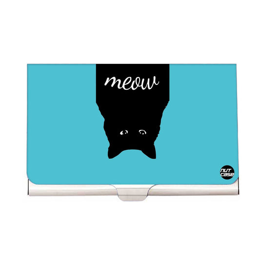 Designer Visiting Card Holder Nutcase - Meow Cat Funny Nutcase