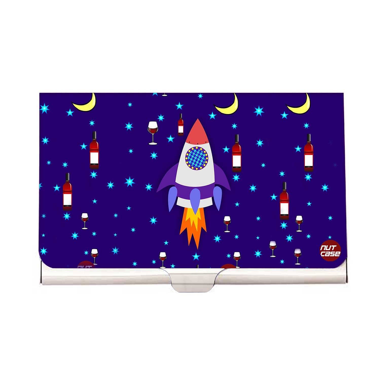 Designer Visiting Card Holder Nutcase - Lets go to Space for Tonight party Nutcase