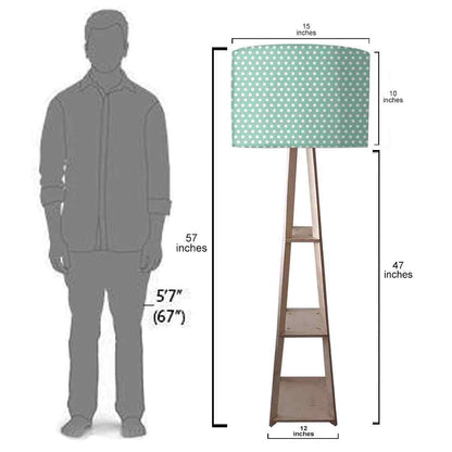 Wooden Tripod Floor Lamps for Bedside Light -  Polka Dots Nutcase