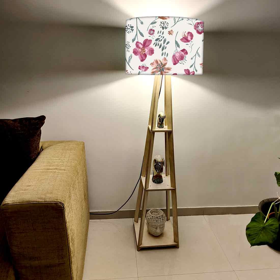 Standing Tripod Lamp - Summer Flowers Nutcase