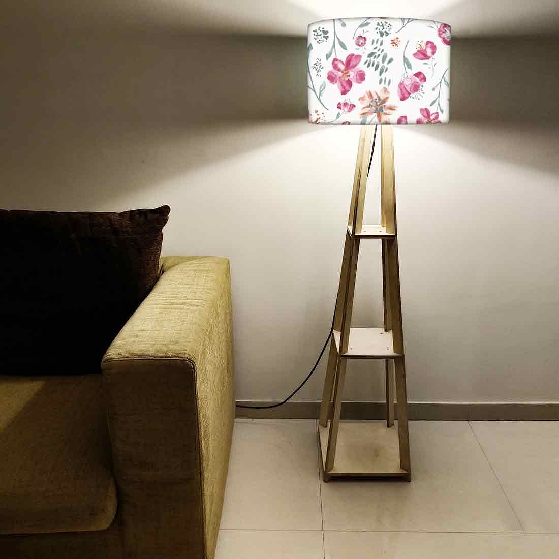 Standing Tripod Lamp - Summer Flowers Nutcase