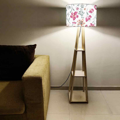 Standing Tripod Lamp - Summer Flowers Nutcase
