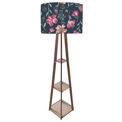 Tripod Floor Lamp - Night Flowers Nutcase
