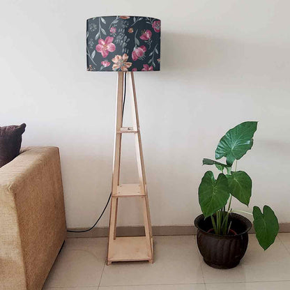 Tripod Floor Lamp - Night Flowers Nutcase