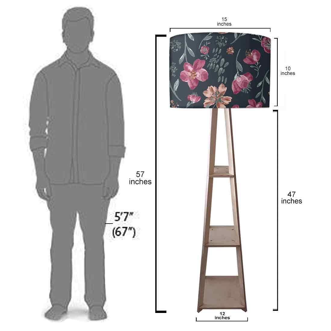 Tripod Floor Lamp - Night Flowers Nutcase