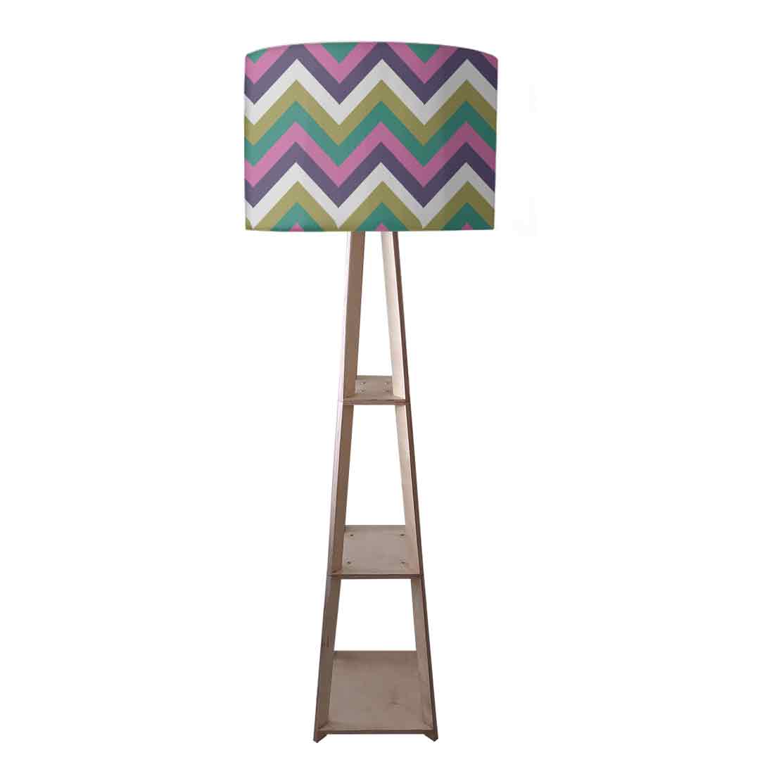 Purple Tripod Corner Wooden Floor Lamps Nutcase