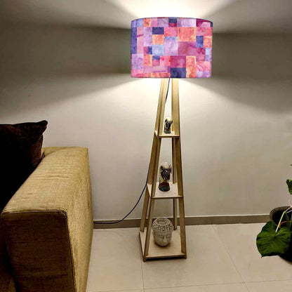 Modern Floor Lamps For Living Room - Pink Stone Effect Nutcase