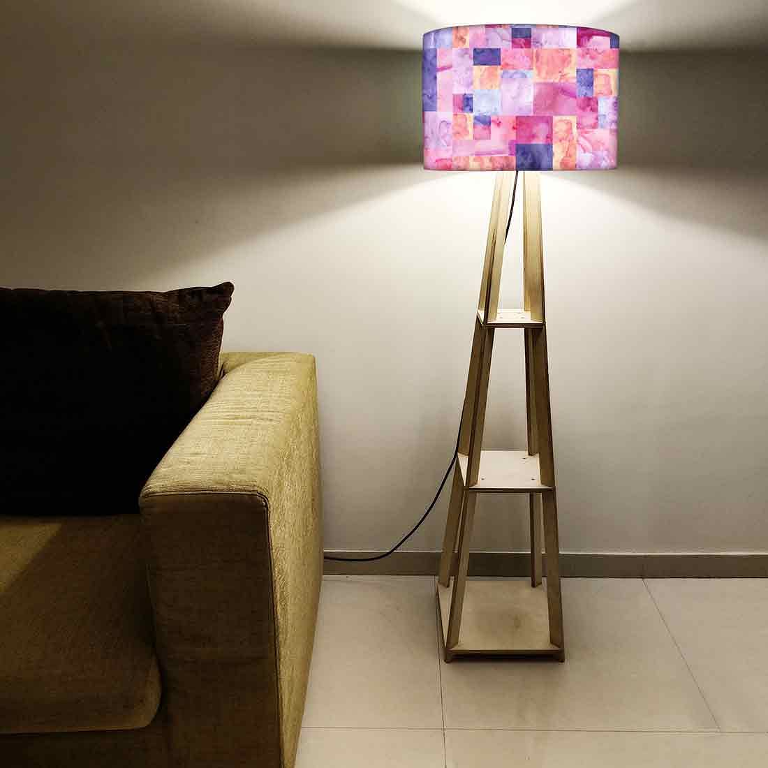 Modern Floor Lamps For Living Room - Pink Stone Effect Nutcase