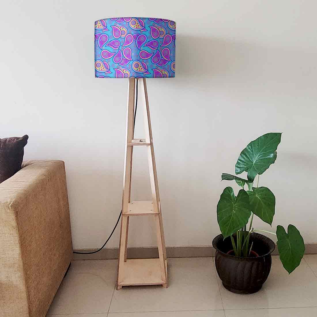 Tall Wooden Standing Lamps - Paisley Nutcase
