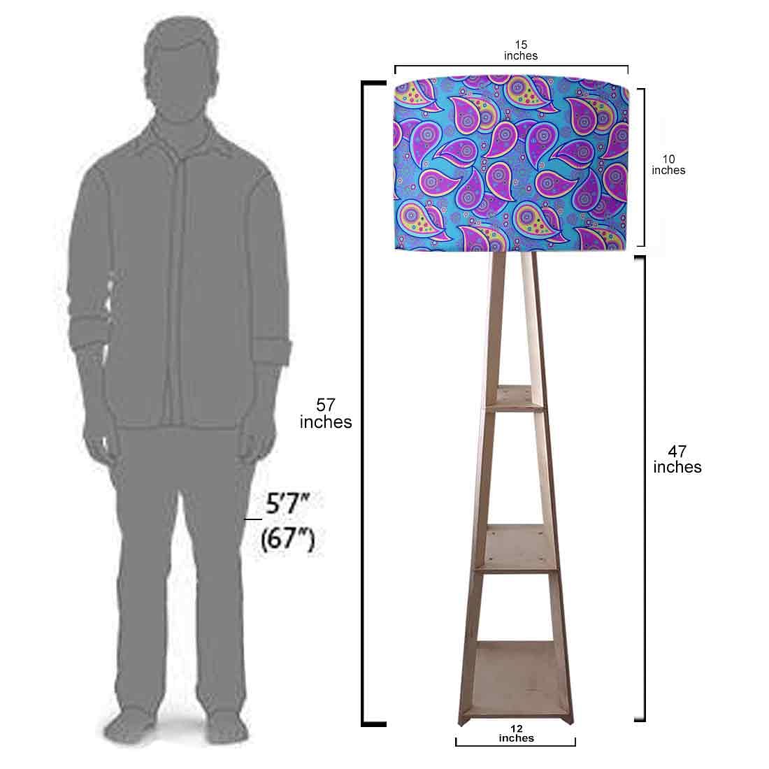 Tall Wooden Standing Lamps - Paisley Nutcase