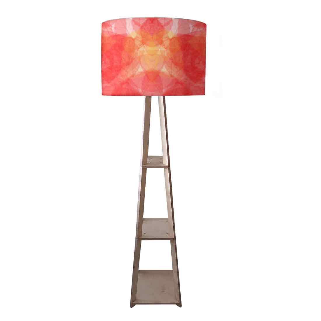 Wooden Corner Lamps with Shelves for Bedroom Light - Red Sun Nutcase