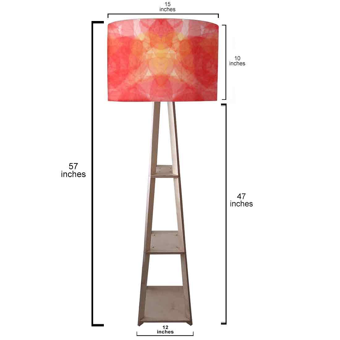 Wooden Corner Lamps with Shelves for Bedroom Light - Red Sun Nutcase