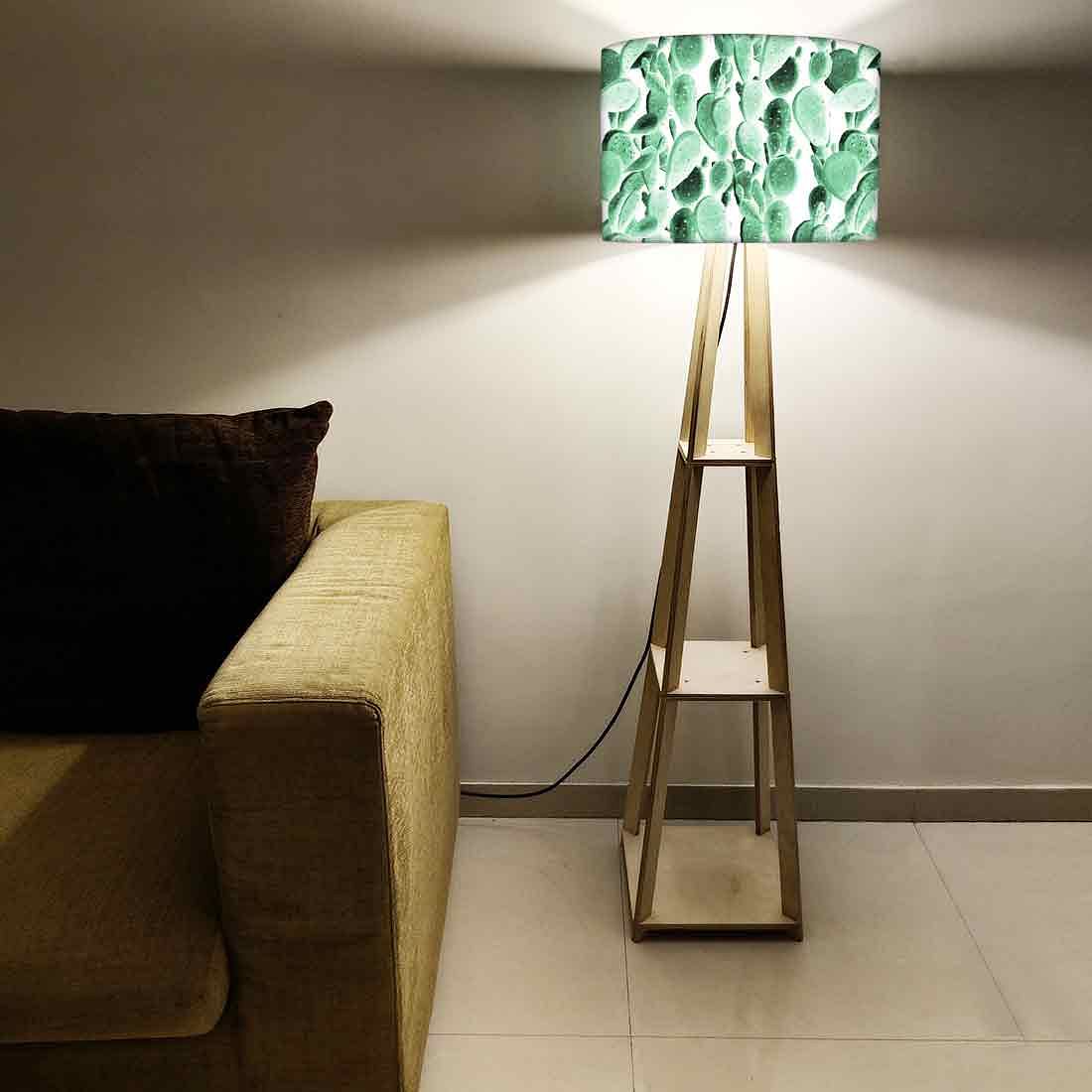Standing Tripod Lamp - Green Cactus Plant Design Nutcase
