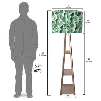 Standing Tripod Lamp - Green Cactus Plant Design Nutcase