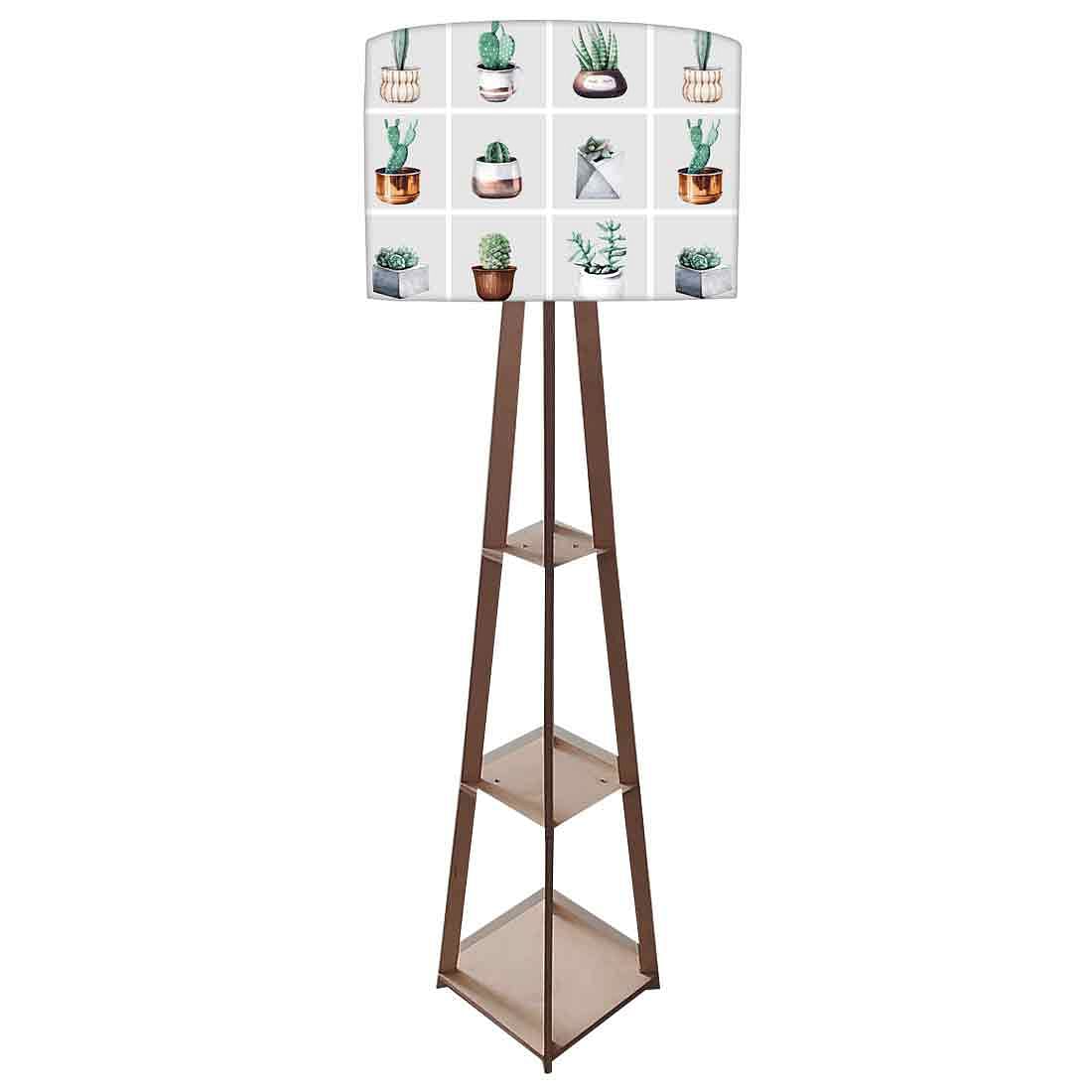 Cool Tripod Floor Lamp for Living Room - Pots Cactus Nutcase