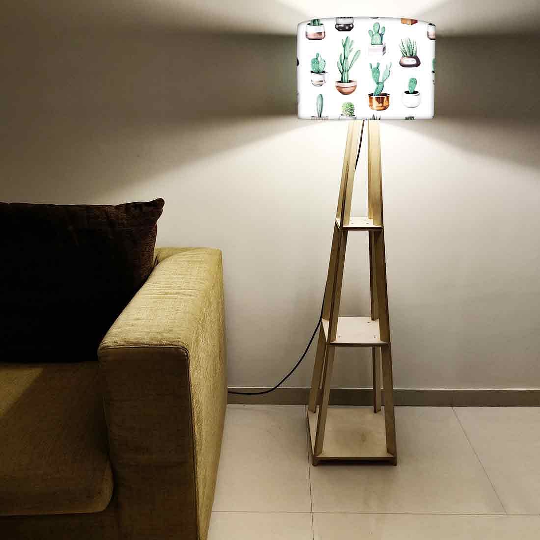 Cool Tripod Floor Lamp for Living Room - Pots Cactus Nutcase