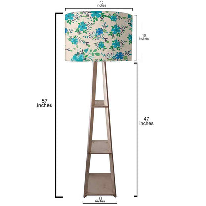 Bright Blue Flowers Floor Lamps for Bedroom Light Nutcase