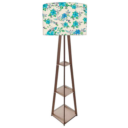 Bright Blue Flowers Floor Lamps for Bedroom Light Nutcase