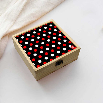 Jewellery Box Makepup Organizer -  Red And White Dots Nutcase