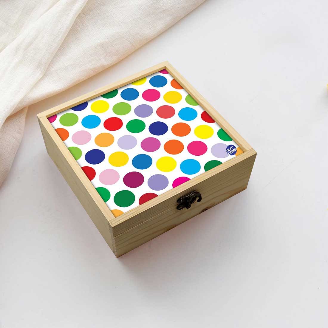 Jewellery Box Makepup Organizer -  Colorful Dots Nutcase