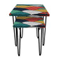 Nesting End Tables Modern Decor for Home and Office Set of 2 - Waves Nutcase