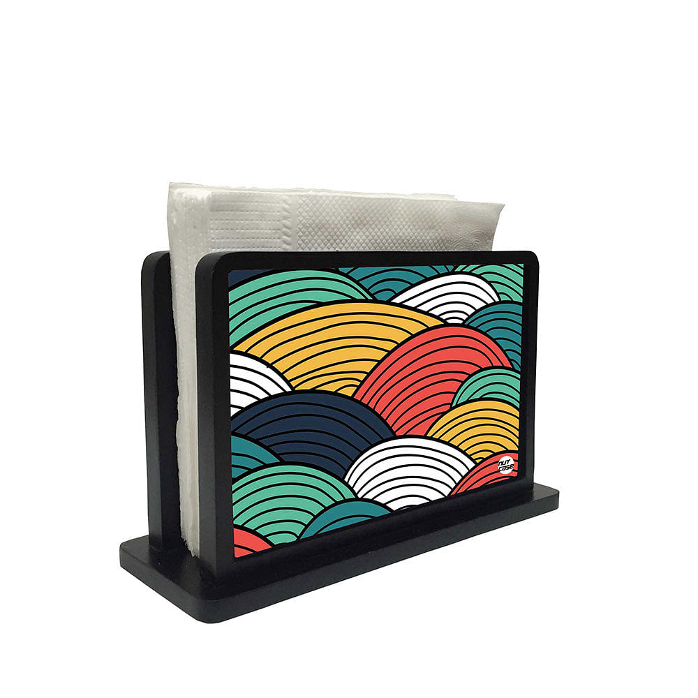 Tissue Holder Paper Napkin Stand - Waves of color Nutcase