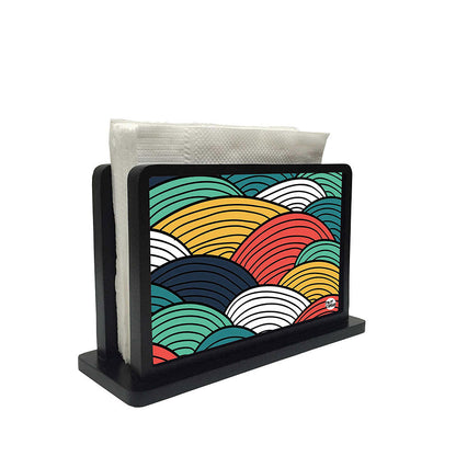 Tissue Holder Paper Napkin Stand - Waves of color Nutcase