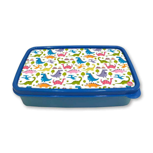 Plastic Kids Lunch Box for School Boys Snack Containers - Dinosaur Nutcase